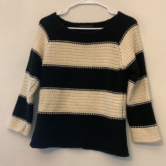 Sanctuary black and white striped sweater Size M - Picture 2 of 5